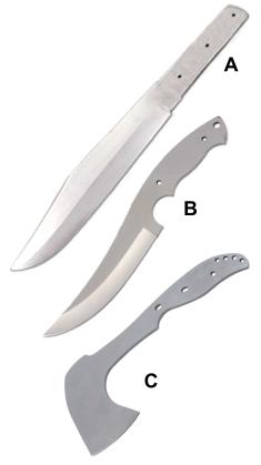 Safari Knife kits, knife blanks