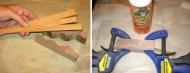 contrasting wood handles 11